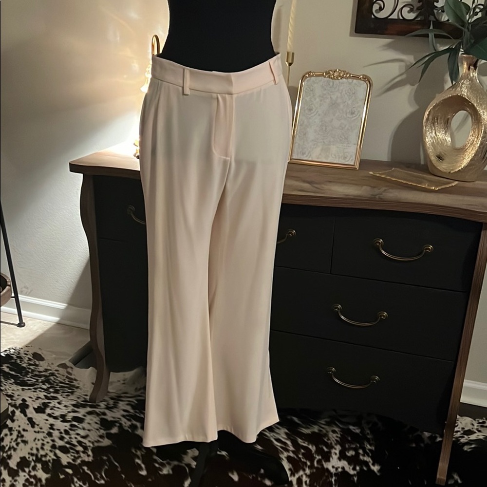 Haute Hippie Cream Wide-Leg Trousers